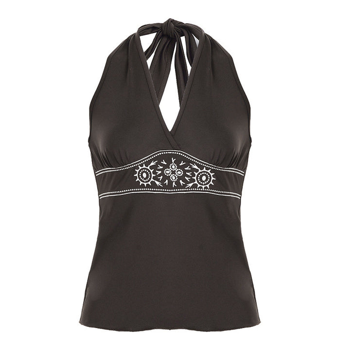 Damen Elegantes Haltertop mit raffinierten Details Drune