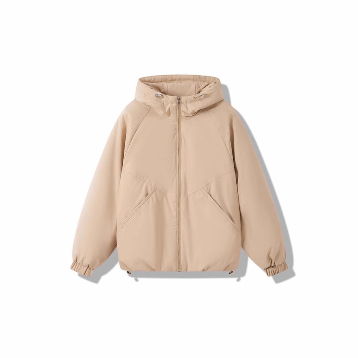 Damen Leicht wattierte Kapuzenjacke mit Raglanärmeln, elastischen Bündchen und verstellbarem Saum Drune