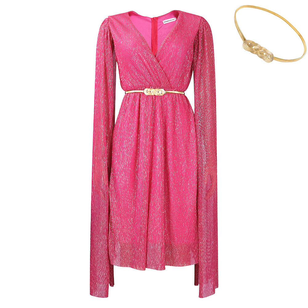 Damen Glamouröses Abendkleid mit voluminösen Ärmeln und eleganter Taillierung Drune