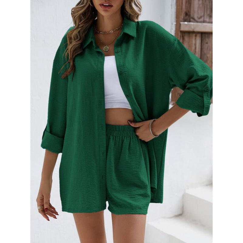 Damen lässiges Oberteil und Shorts Set Drune