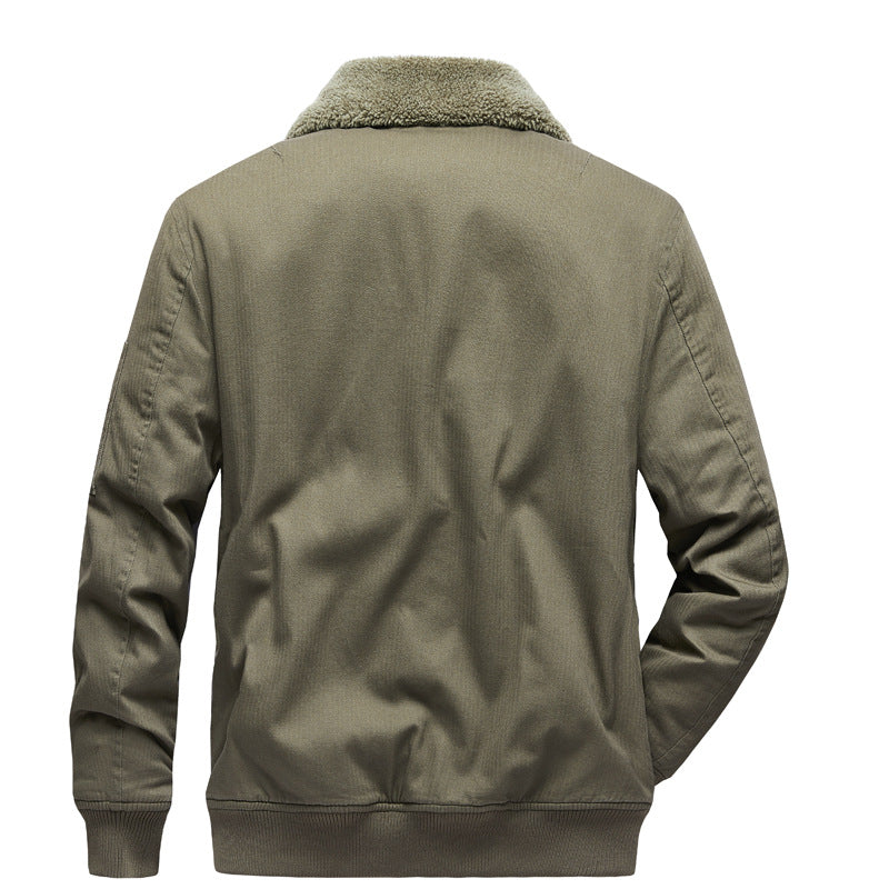 Herren Modische Übergangsjacke mit Teddyfutter Drune