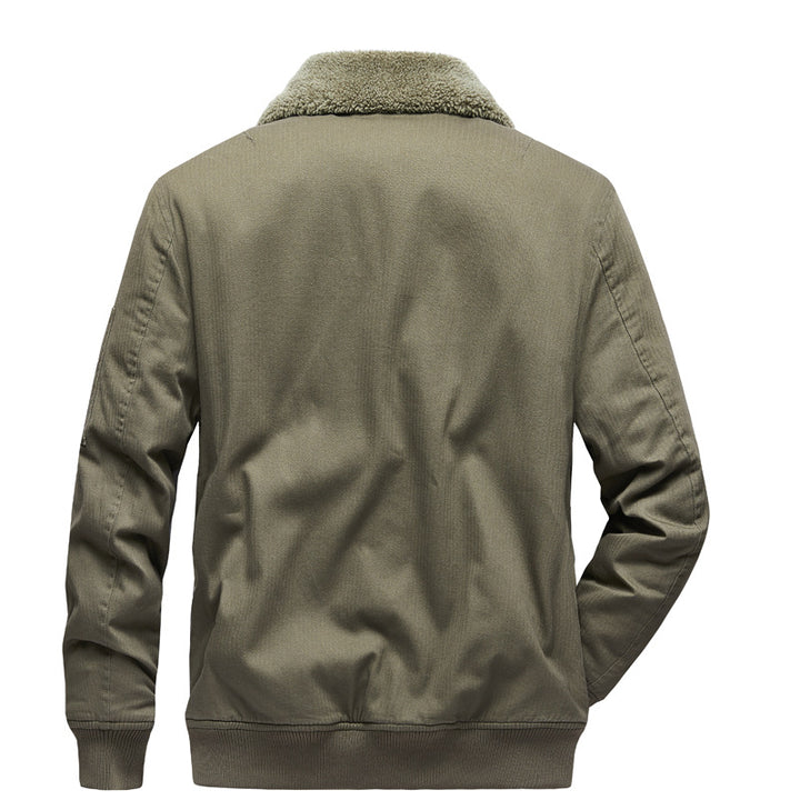 Herren Modische Übergangsjacke mit Teddyfutter Drune