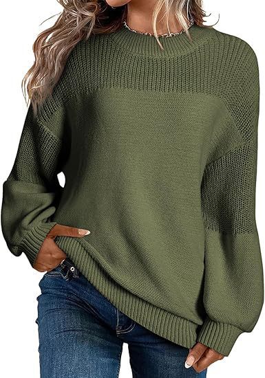 Damen Modischer Strickpullover mit überschnittenen Schultern und lässigem Schnitt Drune