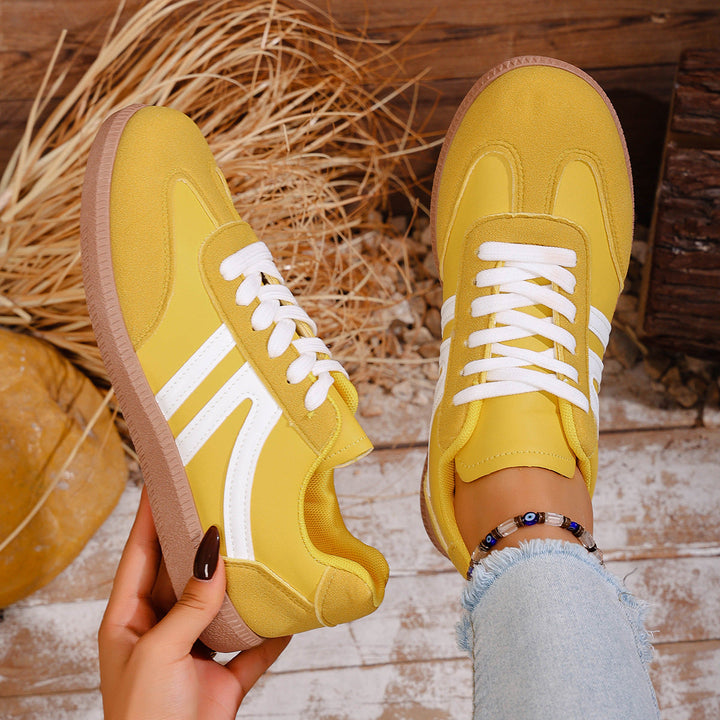 Damen Sportliche Sneakers aus hochwertigem Wildleder mit atmungsaktiver Sohle Drune
