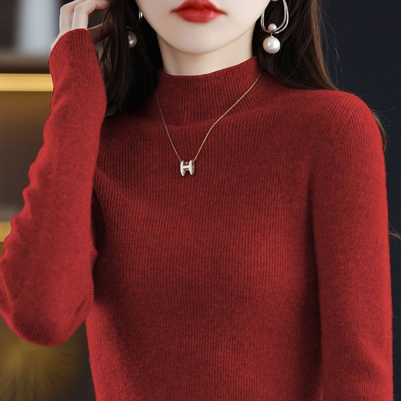 Damen eleganter Rollkragenpullover aus feinem Strick Drune