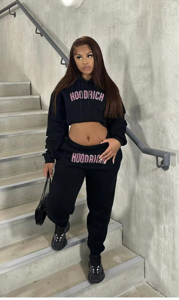 Herren Sportlicher Hoodie und Jogginghose-Set mit modischem Schriftzug Drune