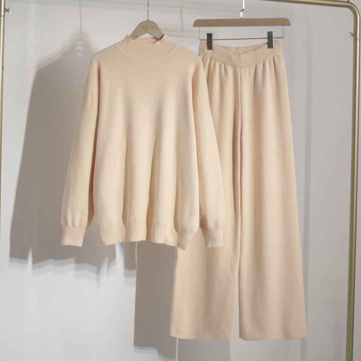 Damen komfortables Strick-Ensemble mit weitem Schnitt Drune