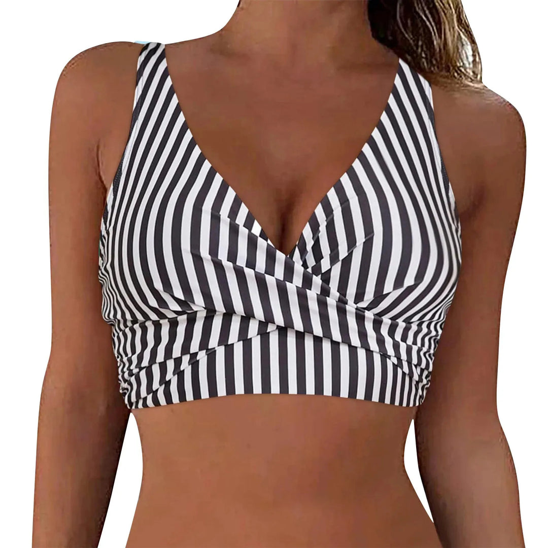 Damen komfortables Wickel-Bikinioberteil Drune