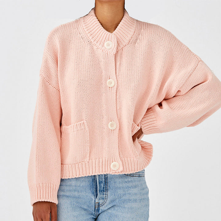 Damen Strickjacke im lässigen Schnitt mit Knopfdetails Drune