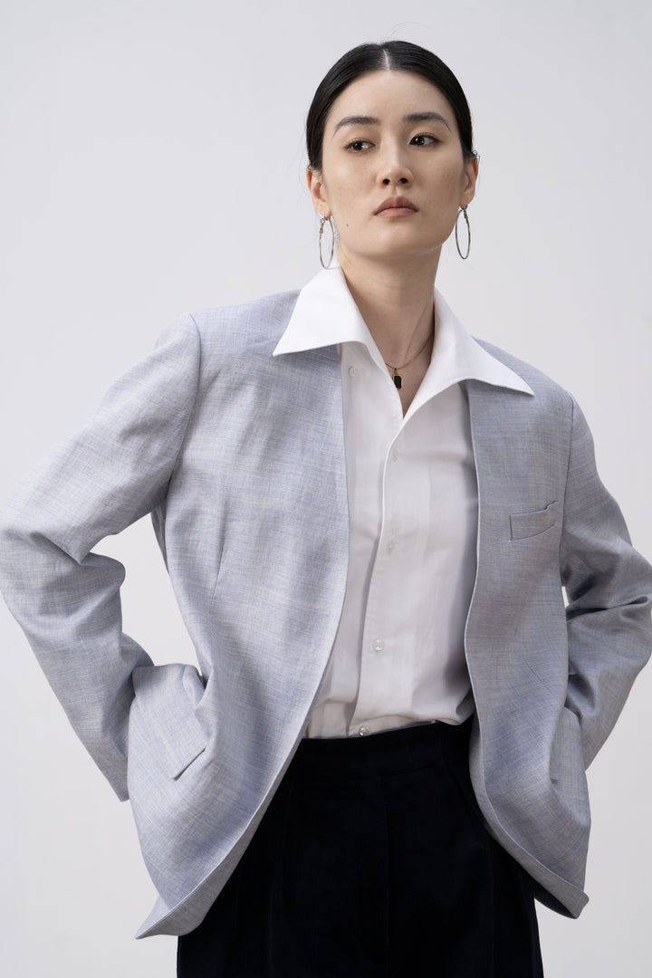 Damen Maßgeschneiderter Leinen-Blazer Drune