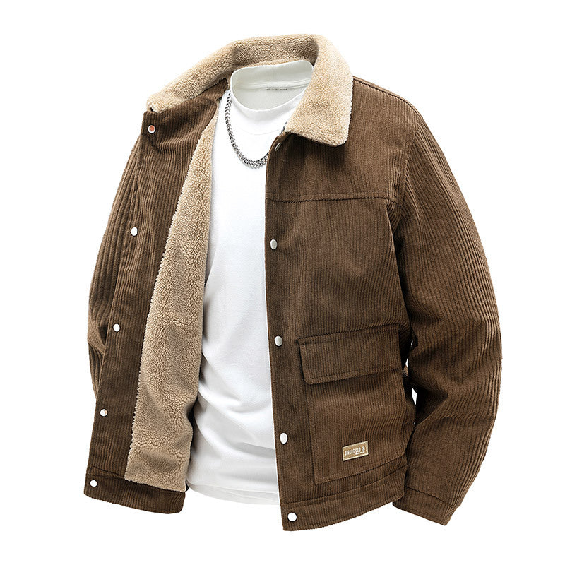 Herren Stilvolle Cordjacke Drune
