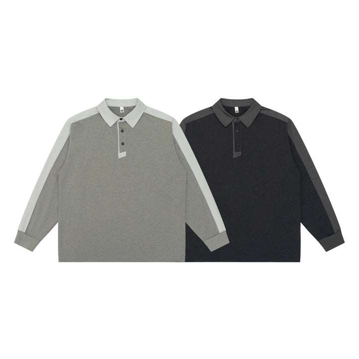 Unisex Retro-inspiriertes Polo-Sweatshirt mit Raglanärmeln und Halbknopfleiste Drune