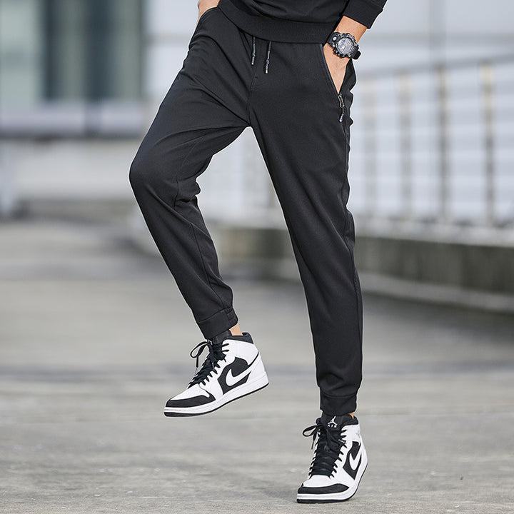 Herren Technische Softshell-Jogginghose mit wasserabweisender Membran, Reißverschlusstaschen und elastischem Kordelbund Drune
