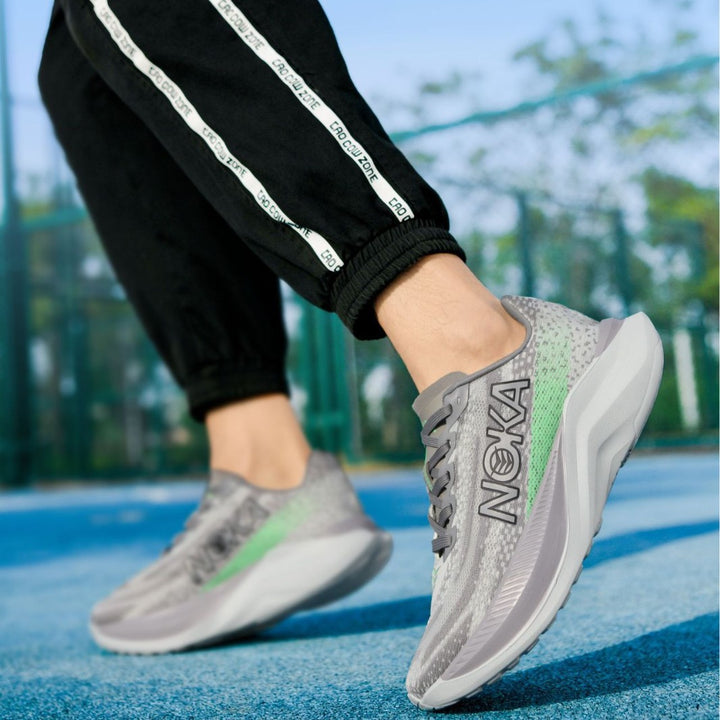 Unisex leichte Straßenlauf-Sneaker mit hochdynamischer Rebound-Zwischensohle und atmungsaktivem Strickoberteil Drune