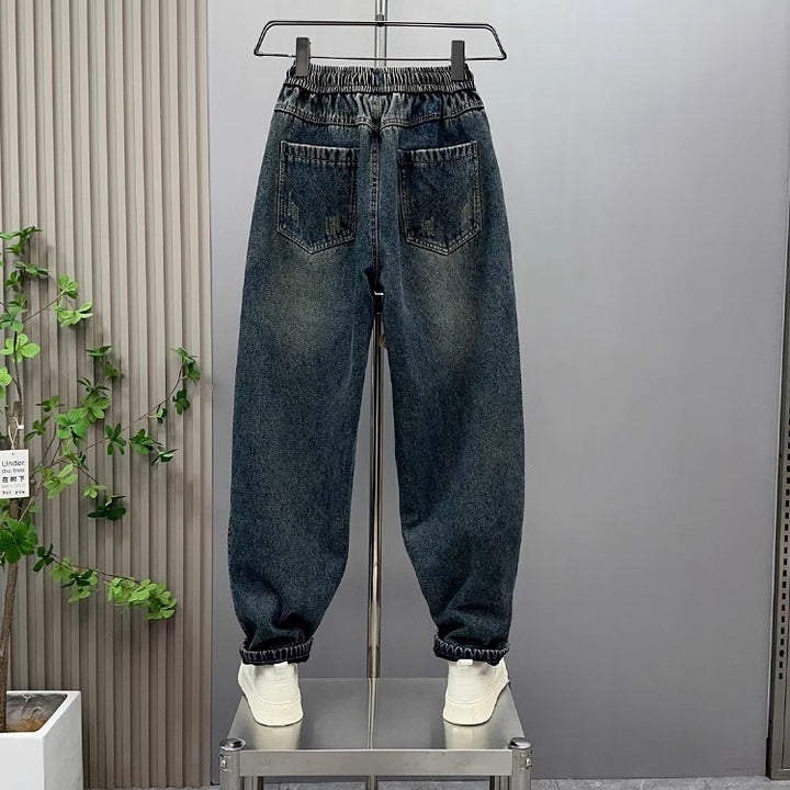 Herren Bequeme Relaxed Fit Jeans Drune