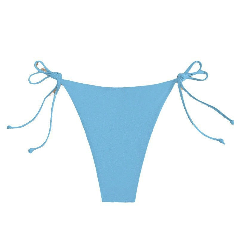Damen Hochgeschnittenes Bikini-Unterteil mit verstellbaren Bindebändern Drune