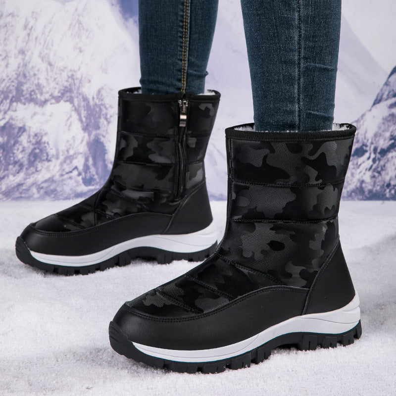 Damen Winterstiefel mit Warmfutter und rutschfester Sohle Drune