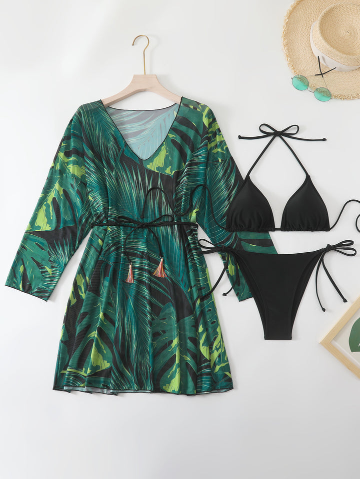 Damen Strandkleid mit passendem Bikini Drune