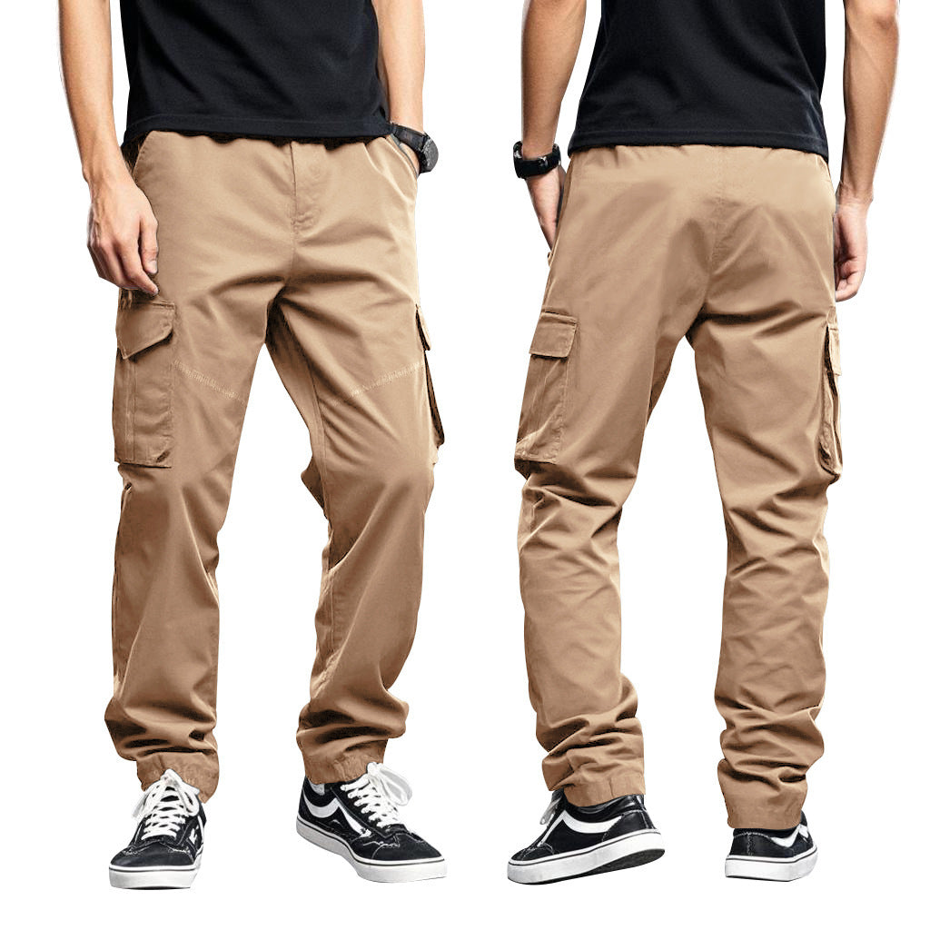 Herren Cargo-Hose mit vielseitigen Taschen und elastischem Bund Drune
