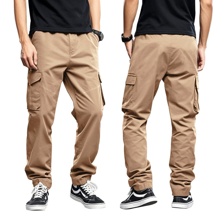Herren Cargo-Hose mit vielseitigen Taschen und elastischem Bund Drune