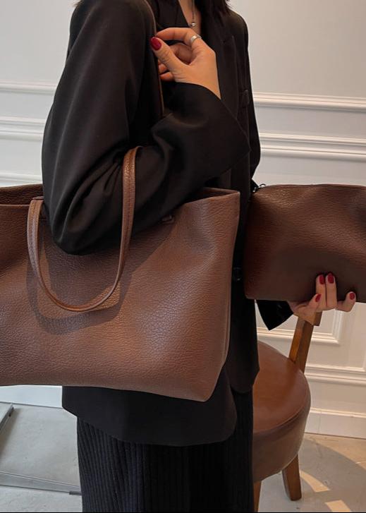 Drune | Geräumige Damen Schultertasche Aus Weichem Leder