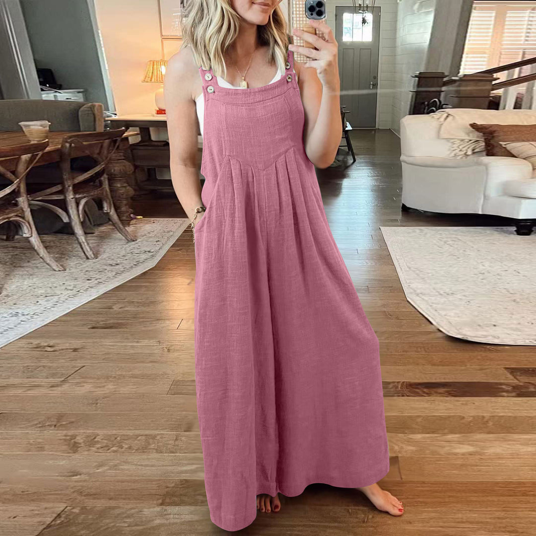 Damen Maxikleid mit Knopfdetails und praktischen Taschen Drune