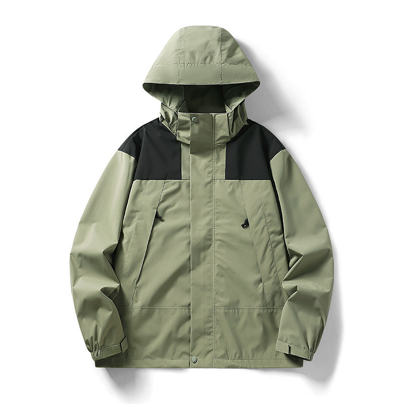 Herren Wetterfeste Übergangsjacke mit Kapuze Drune