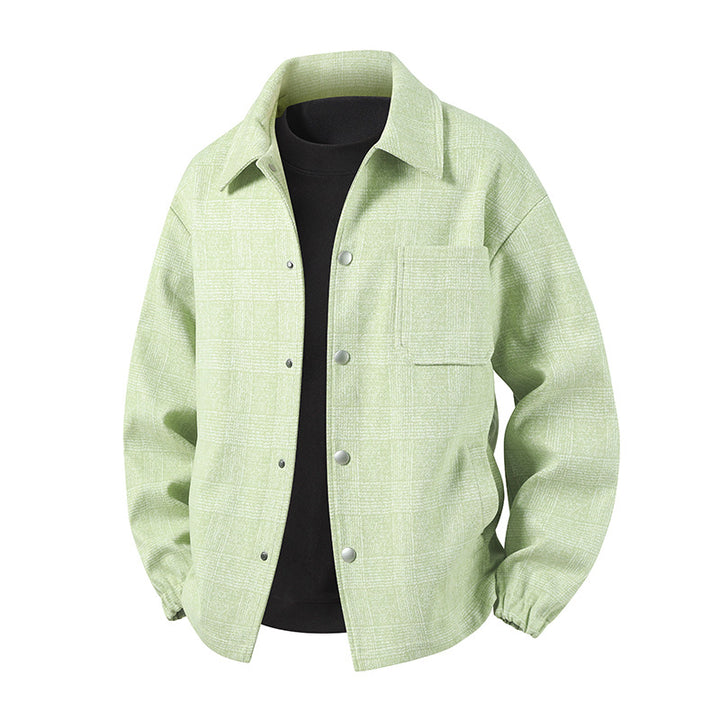 Herren Stylische Utility-Jacke mit Karomuster Drune