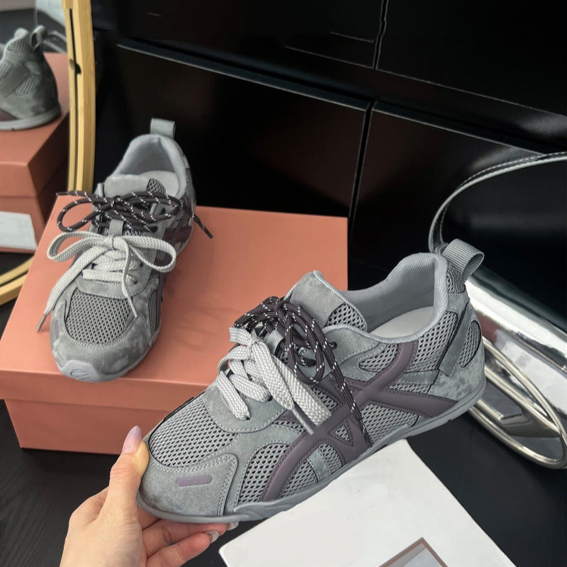 Damen Sportliche Sneaker mit atmungsaktiven Mesh-Einsätzen und stabiler Sohle Drune