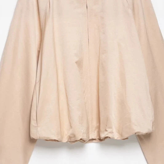 Damen Oversize‑Blousonjacke mit Funnelkragen, Raglanärmeln und verstellbarem Saum Drune