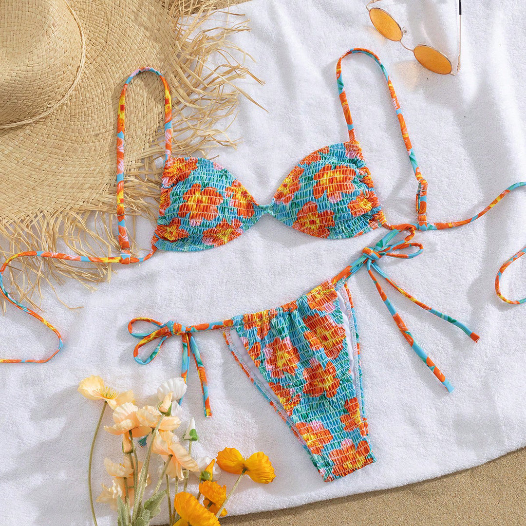 Damen Triangel-Bikini im lässigen Shabby-Chic-Stil Drune
