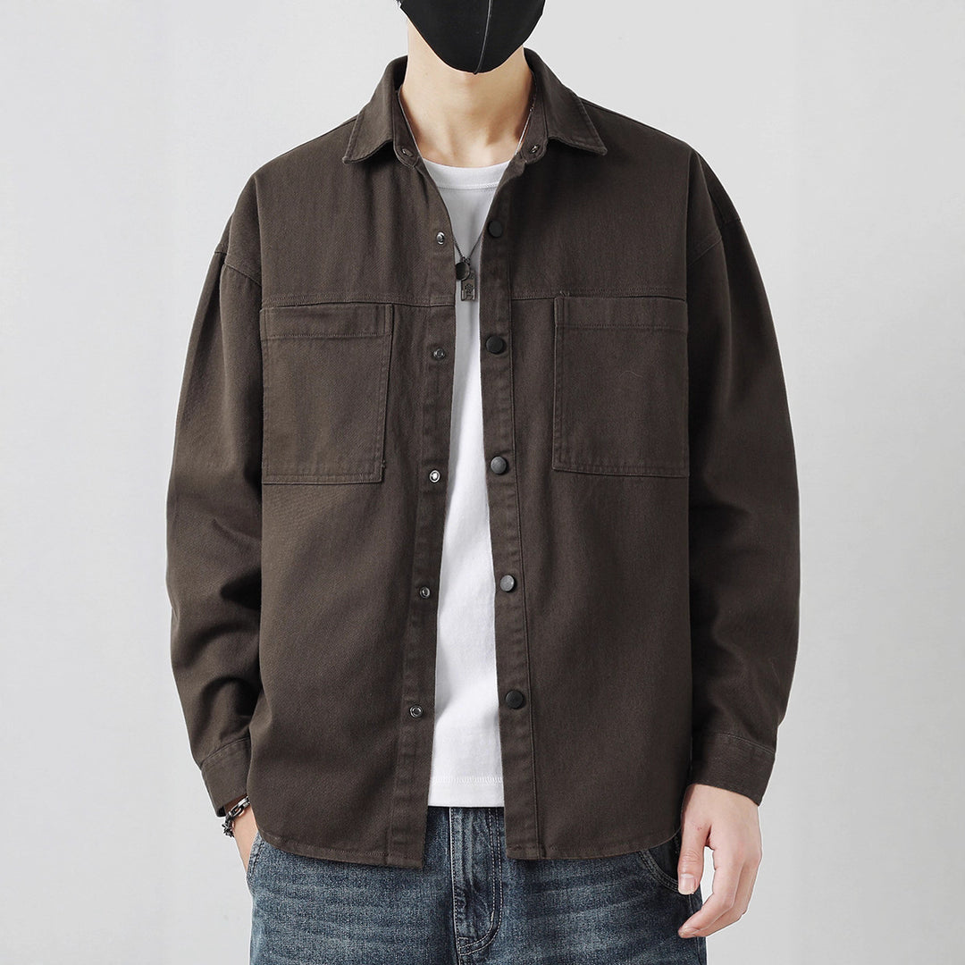 Herren Lässige Overshirt-Jacke Drune