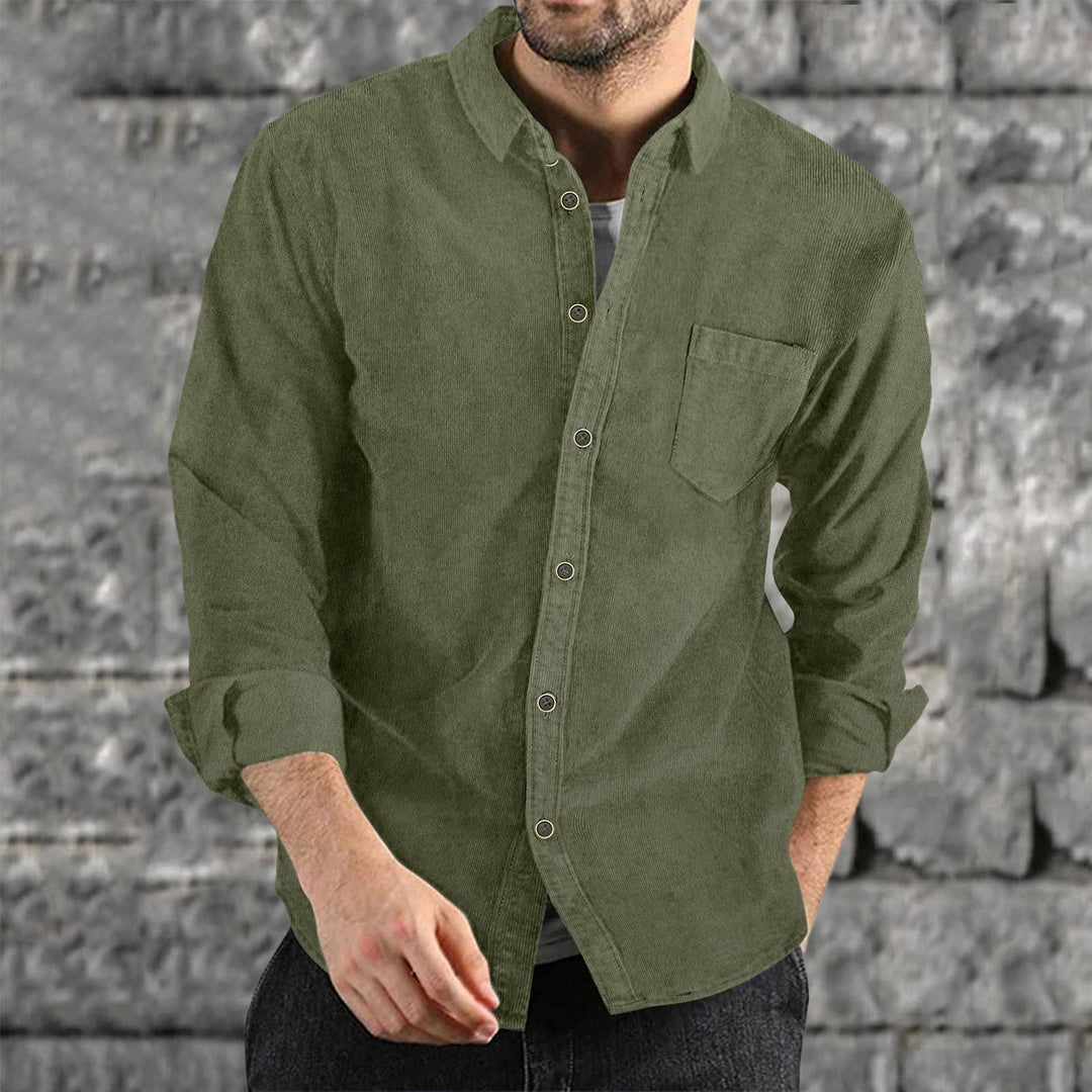Herren Casual Cordhemd Drune