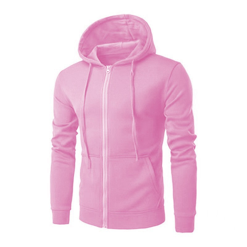 Herren nan schmal geschnittene Zip-Hoodie Jacke mit weichem Fleece-Innenfutter und Kängurutaschen Drune