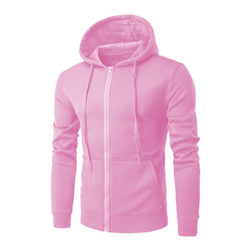 Herren nan schmal geschnittene Zip-Hoodie Jacke mit weichem Fleece-Innenfutter und Kängurutaschen Drune