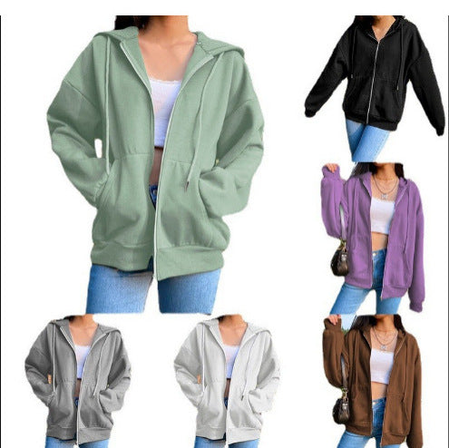 Damen bequeme Kapuzenjacke mit praktischen Taschen und lässigem Schnitt Drune