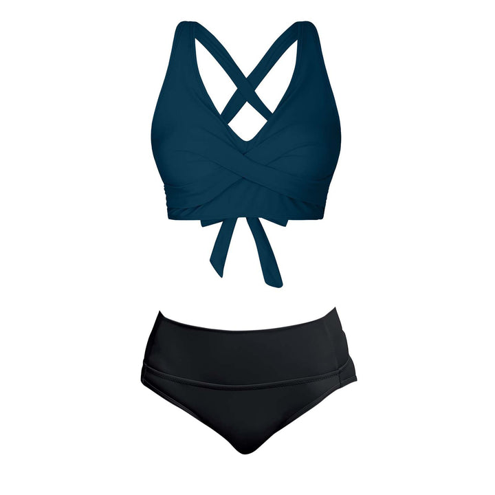 Damen Zweiteiliger Badeanzug mit floralem Design Drune