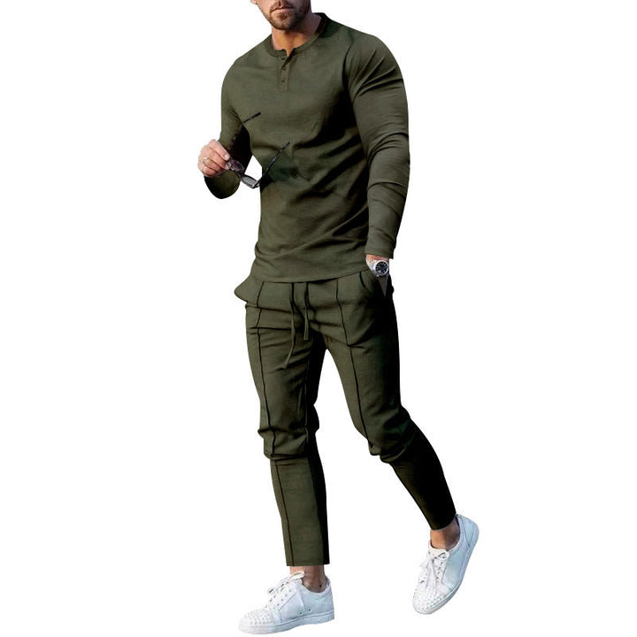 Herren Baumwoll-Jogginganzug mit atmungsaktiven Eigenschaften und modischem Schnitt Drune