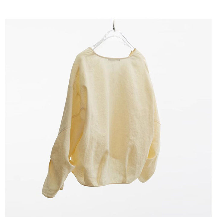 Damen Luftige und bequeme Leinenbluse Drune