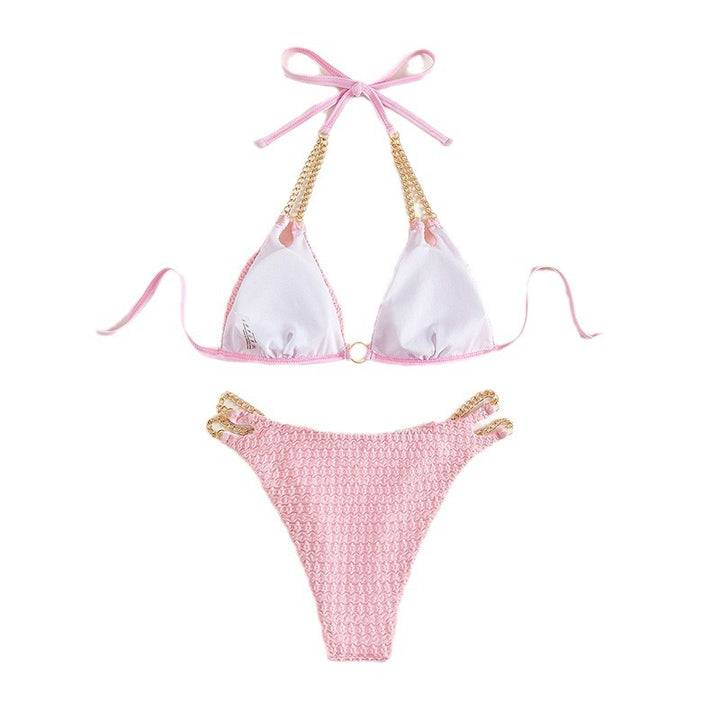 Damen Triangel-Bikini mit eleganten Kettenakzenten Drune