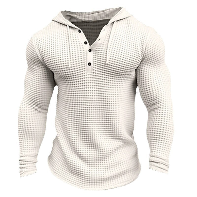 Herren Hoodie mit strukturiertem Design und Kragen Drune