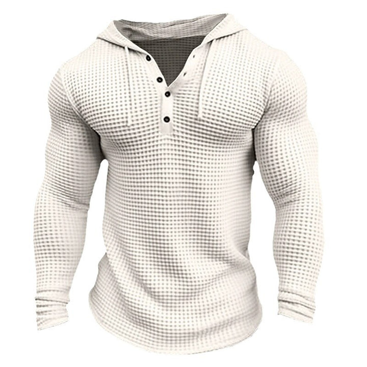 Herren Hoodie mit strukturiertem Design und Kragen Drune