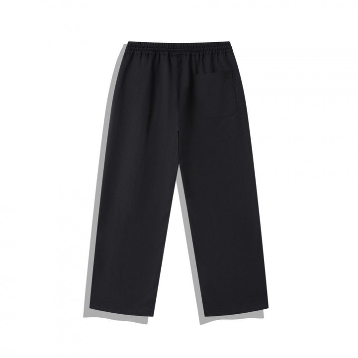 Unisex Weite Relaxed-Hose mit elastischem Bund, Tunnelzug und dekorativer Nahtführung Drune
