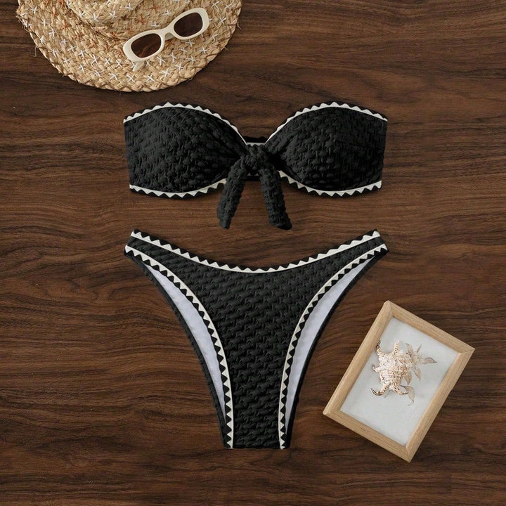 Damen Bandeau Bikinis mit einzigartiger Struktur Drune