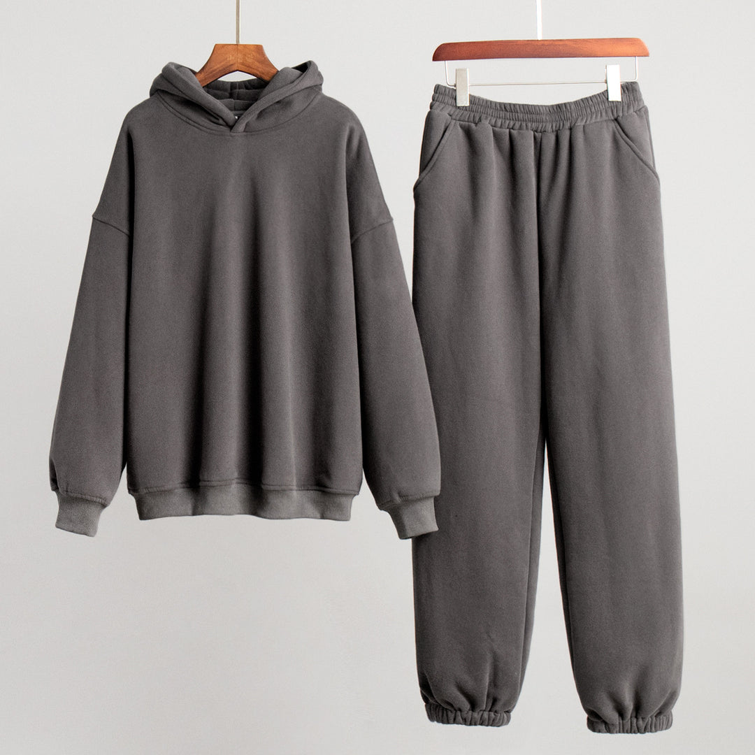 Damen Kuschelige Sweatshirt- und Jogginghose-Kombination Drune