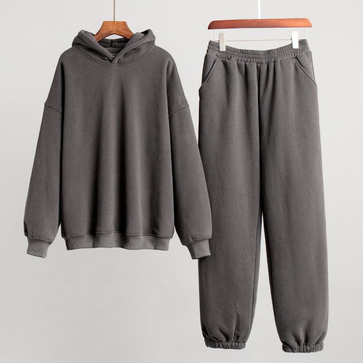 Damen Kuschelige Sweatshirt- und Jogginghose-Kombination Drune
