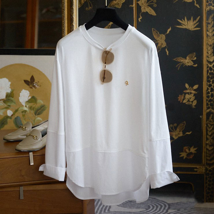 Damen Lässiges Langarmshirt mit elegantem Schnitt Drune