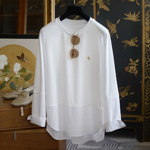 Damen Lässiges Langarmshirt mit elegantem Schnitt Drune