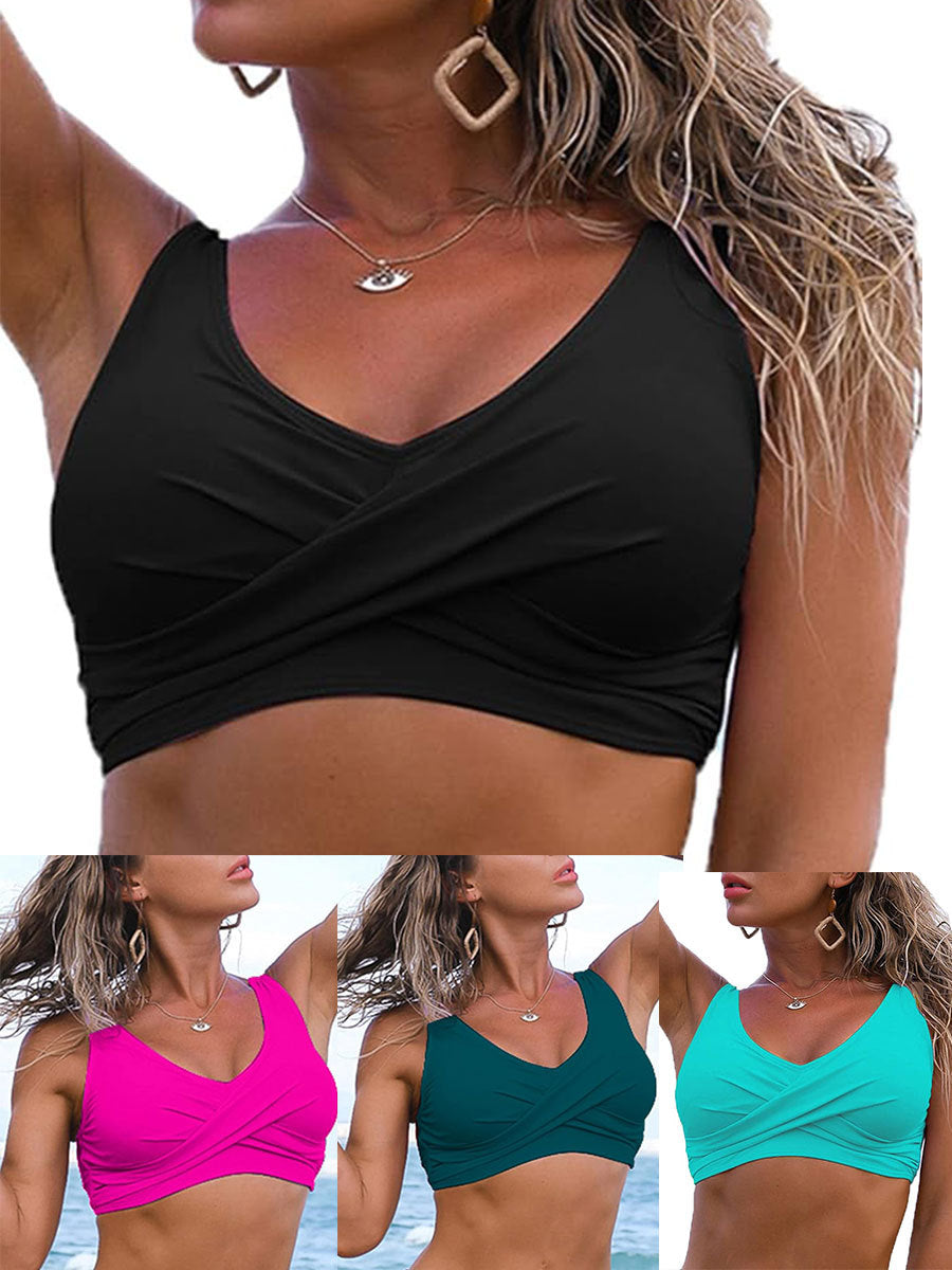 Damen Sportliches Wickel-Bikinioberteil Drune