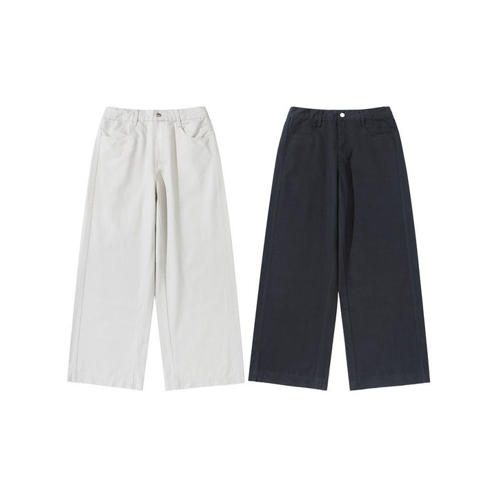 Damen Hochtaillierte Culotte-Hose aus Baumwoll-Twill mit weitem Bein Drune
